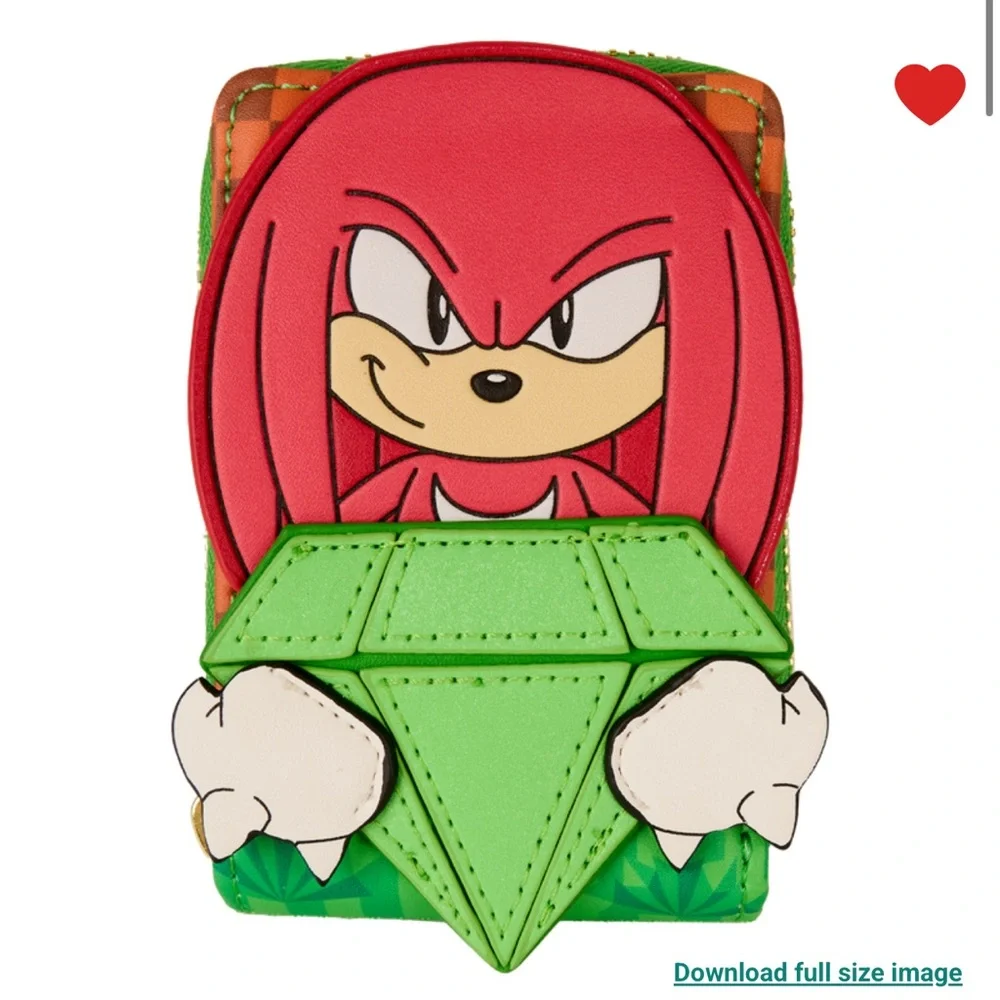 Loungefly Sonic The Hedgehog Limited Edition Knuckles Emerald Glitter Set LE 600